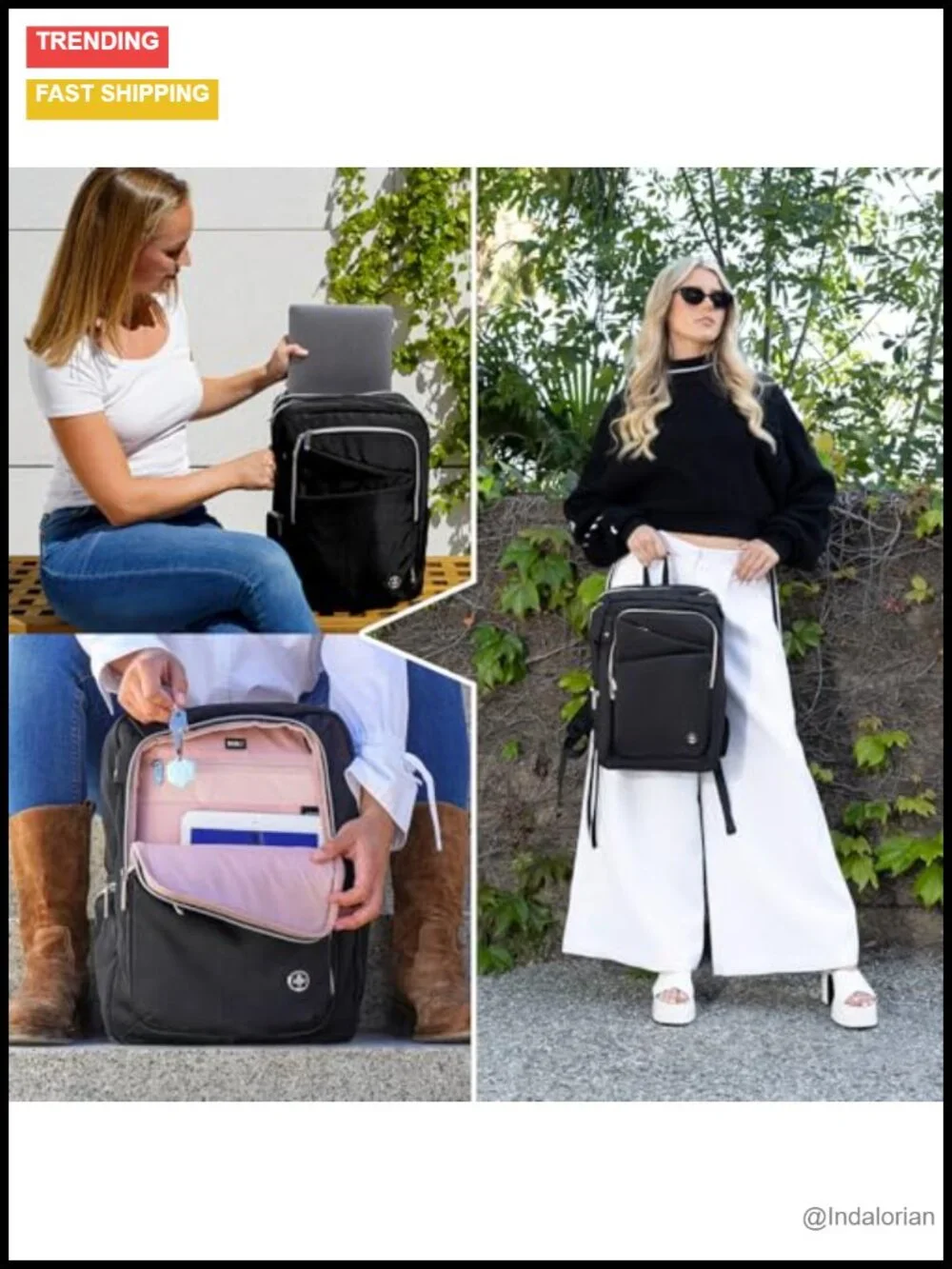 Laptop Backpack with USB Charging Port, Fits 15.6 Inch Travel Backpack